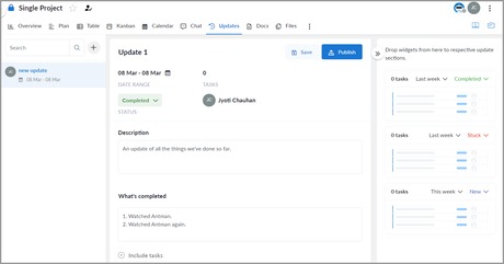 Anywhere Advanced update sharing panel
