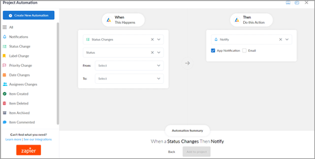 Anywhere project automation