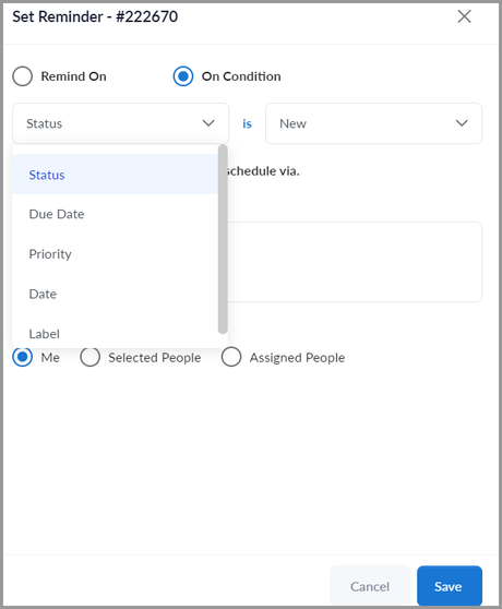 Anywhere reminder settings