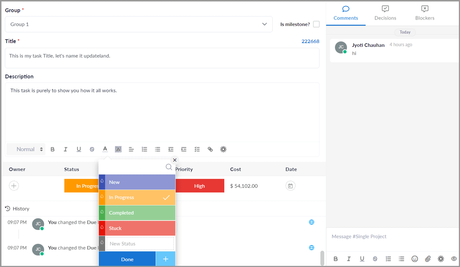 Anywhere task management