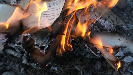 Fire destroys books and school equipment