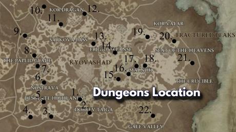 Diablo 4 Dungeons Location Guide