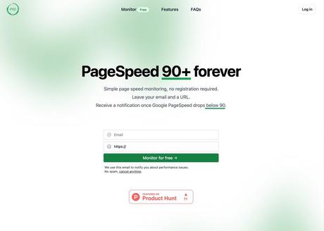 PageSpeed ​​90+ forever Improve website experience and monitor PageSpeed ​​score changes