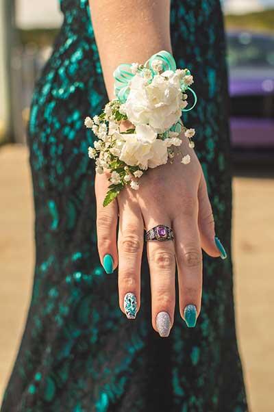 nail photography with jewelry