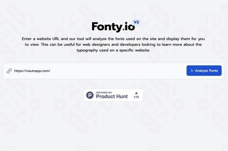 Fonty checks the font, weight, style and text size used by web pages online