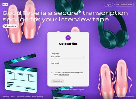 Good Tape is an automated tool for converting audio recordings to verbatim transcripts, supporting Chinese and other languages