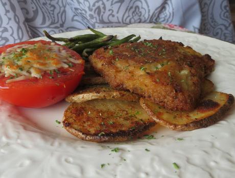 Herbed Cod with Crispy  Garlic Potatoes