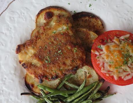 Herbed Cod with Crispy  Garlic Potatoes