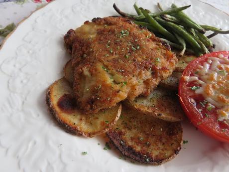 Herbed Cod with Crispy  Garlic Potatoes