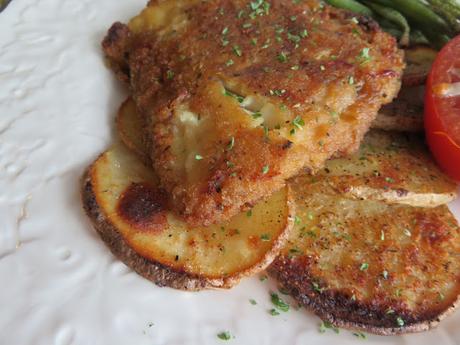 Herbed Cod with Crispy  Garlic Potatoes
