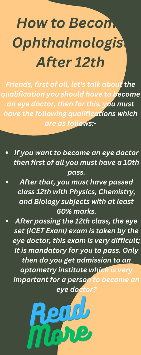 How to Become Ophthalmologist After 12th