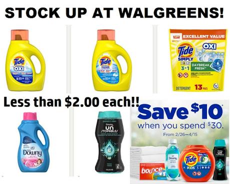 SAVE - 4 bottles of Tide or Downy for $7.60 TOTAL!