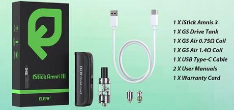 Eleaf iStick Amnis 3 Mod $8.89 | Vape Kit $13.79