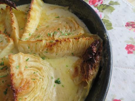 Braised Cabbage with Horseradish Cream