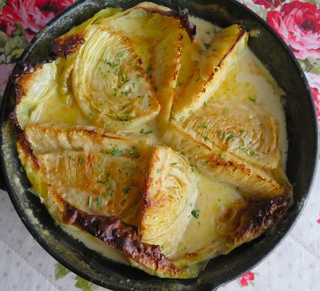 Braised Cabbage with Horseradish Cream