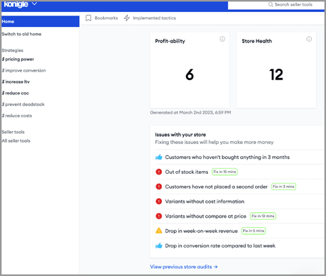 Konigle Review 2023: Best Sales and Conversion Boosting Tool for e-commerce Store Konigle user Interface