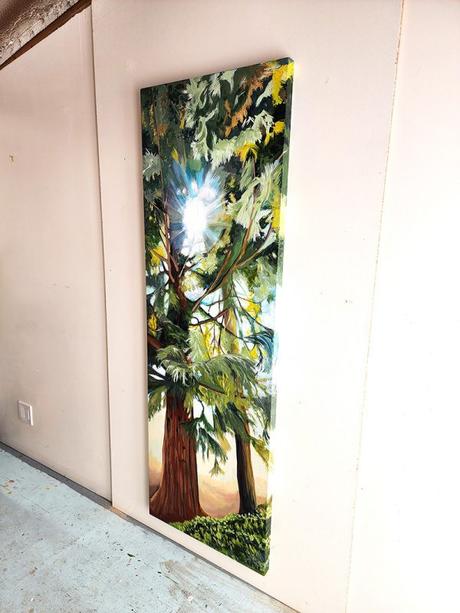 Large PNW Art Commission | Camas WA | Redwood Tree Painting
