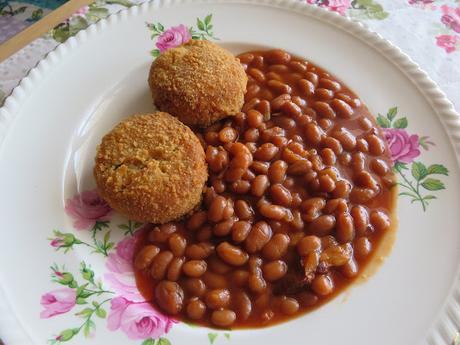 Fish Cakes and Beans