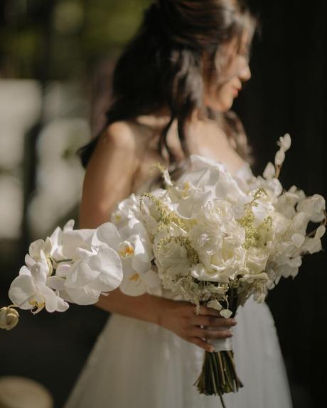 popular wedding flowers bouquet with orchids