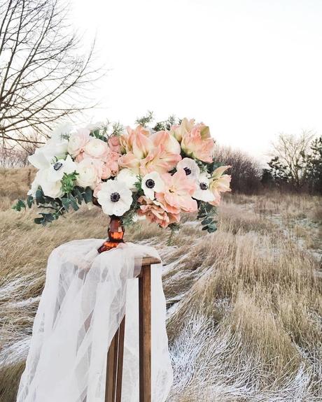 popular wedding flowers bouguet with anemones ideas