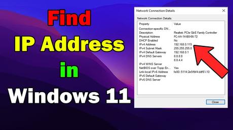 How to Find IP Address on Windows 11 and 10