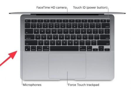 Where is the Microphone on the Macbook air? Where is the Microphone on the Macbook air?