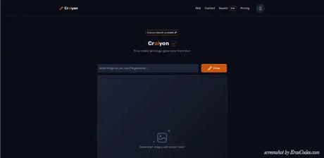 Screenshot of Craiyon, AI Image Generator