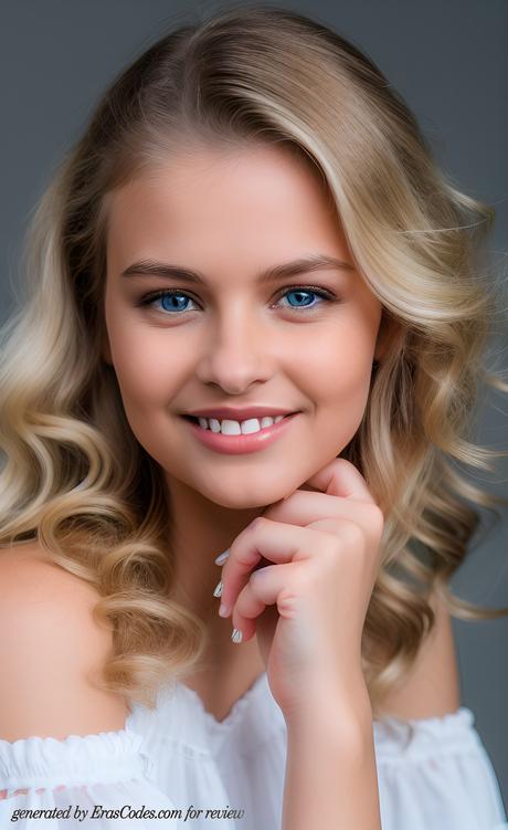 model girl hand on chin