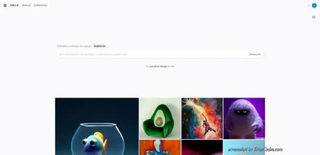 Screenshot of DALL-E 2, AI Image Generator