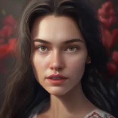 beautiful girl generated by Midjourney AI