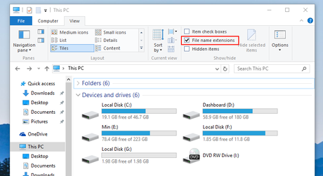 How to Show File Extensions?