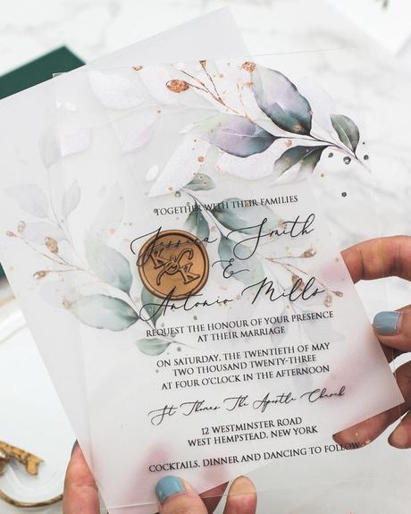 wedding invitattions floral unique