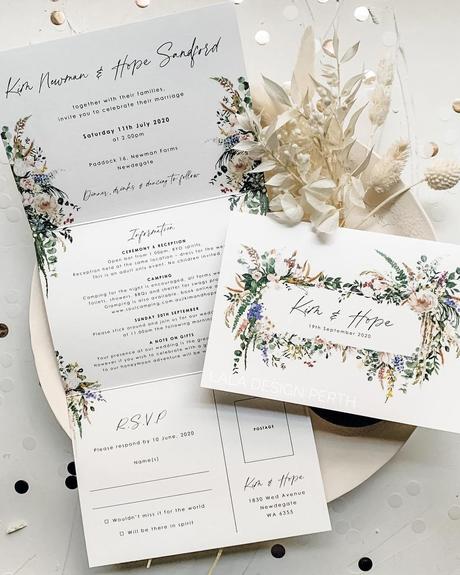 wedding invitattions template floral