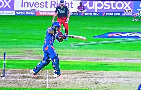 Harshal attempt at Mankading ! - DK fumble .. and Giants win !!