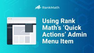 rank math quick actions