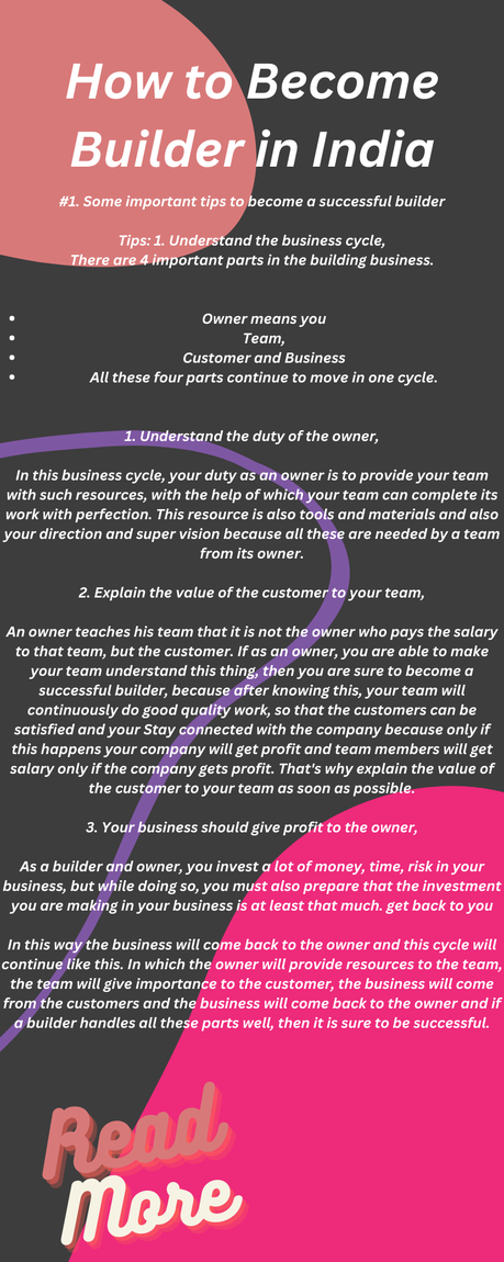 How to Become Builder in India