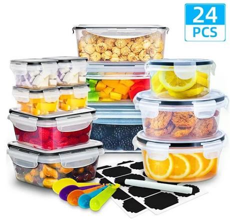 SAVE - 24 Pcs Food Storage Containers Set with Lids