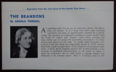 The Brandons (1939), by Angela Thirkell (Again)