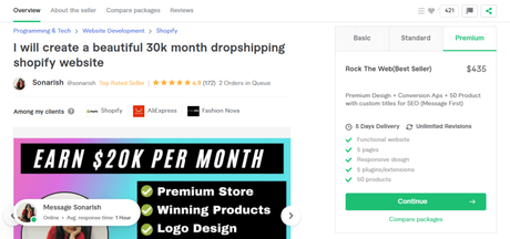 7 Shopify dropshipping freelancers on Fiverr For Hire in 2023