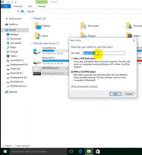 How to Burn a CD/ DVD on Windows?