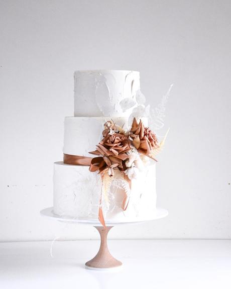 rust wedding cakes elegant