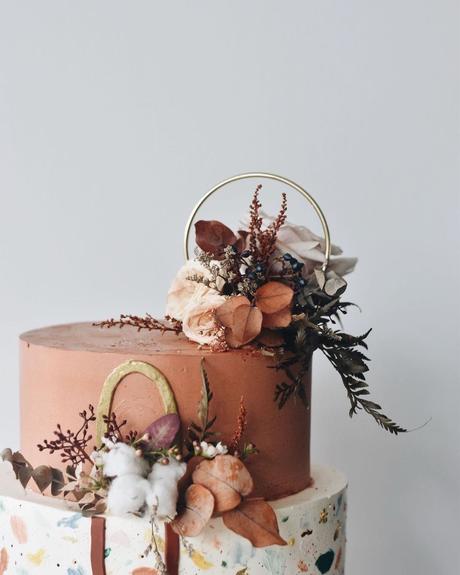 rust wedding cakes unique
