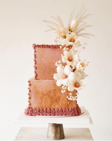 rust wedding cakes modern