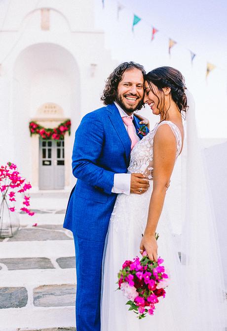 Modern summer wedding in Sifnos with bougainvillea in fuchsia hues │ Demetra & Panayiotis modern-summer-wedding-sifnos-bougainvillea-fuchsia-hues_03