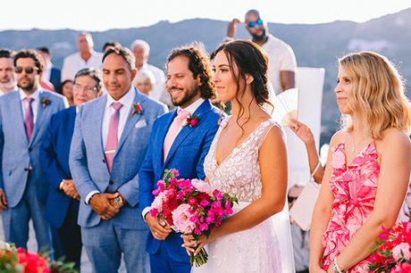 Modern summer wedding in Sifnos with bougainvillea in fuchsia hues │ Demetra & Panayiotis modern-summer-wedding-sifnos-bougainvillea-fuchsia-hues_37