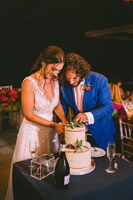 Modern summer wedding in Sifnos with bougainvillea in fuchsia hues │ Demetra & Panayiotis modern-summer-wedding-sifnos-bougainvillea-fuchsia-hues_69