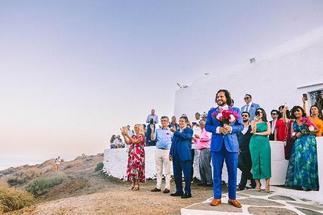 Modern summer wedding in Sifnos with bougainvillea in fuchsia hues │ Demetra & Panayiotis modern-summer-wedding-sifnos-bougainvillea-fuchsia-hues_26