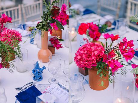 Modern summer wedding in Sifnos with bougainvillea in fuchsia hues │ Demetra & Panayiotis modern-summer-wedding-sifnos-bougainvillea-fuchsia-hues_58_1