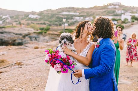 Modern summer wedding in Sifnos with bougainvillea in fuchsia hues │ Demetra & Panayiotis modern-summer-wedding-sifnos-bougainvillea-fuchsia-hues_48