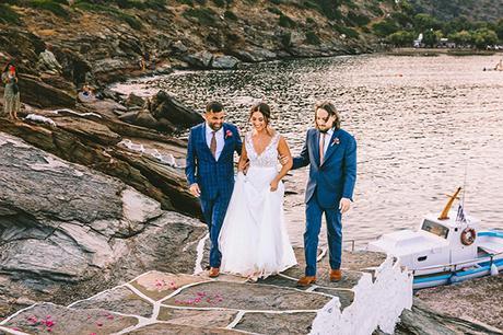 Modern summer wedding in Sifnos with bougainvillea in fuchsia hues │ Demetra & Panayiotis modern-summer-wedding-sifnos-bougainvillea-fuchsia-hues_29x